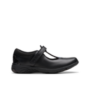 Clarks - Relda Gem K - Black Leather  - School Shoes