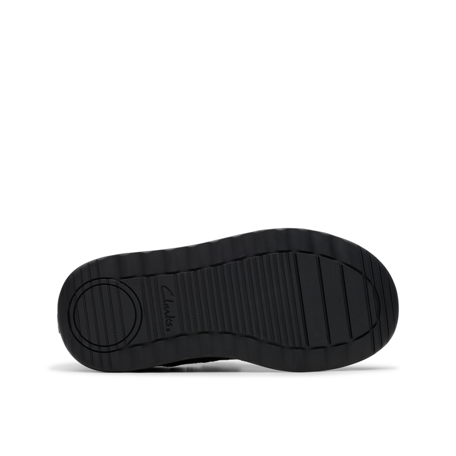 Clarks - Daze Bright K - Black Leather  - School Shoes
