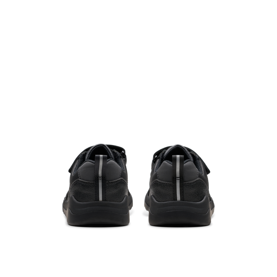 Clarks - Daze Bright K - Black Leather  - School Shoes