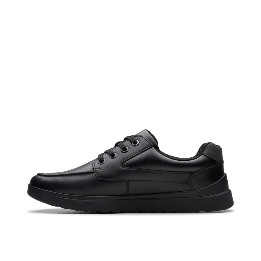 Clarks - Keelan Flare Y  - Black Leather  - School Shoes
