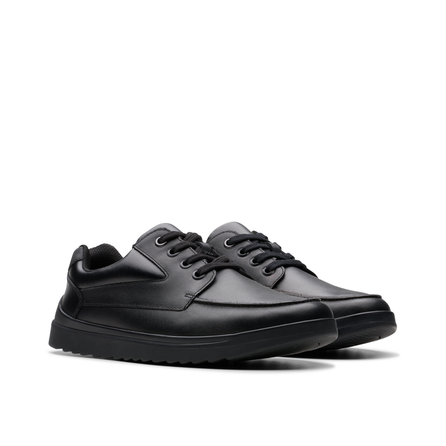 Clarks - Keelan Flare Y  - Black Leather  - School Shoes