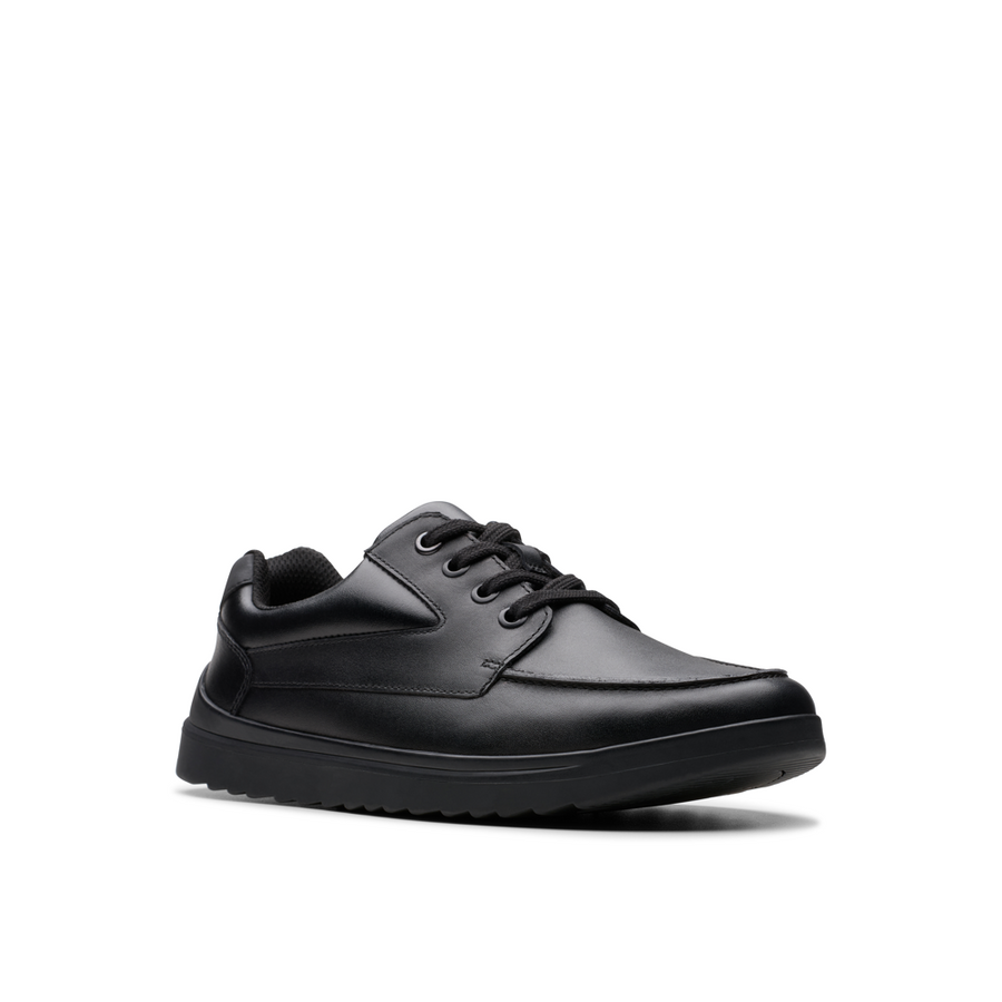 Clarks - Keelan Flare Y  - Black Leather  - School Shoes