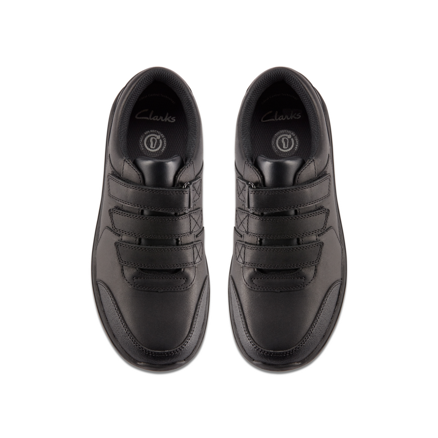 Clarks - Daze Step 2 Y - Black Leather - School Shoes