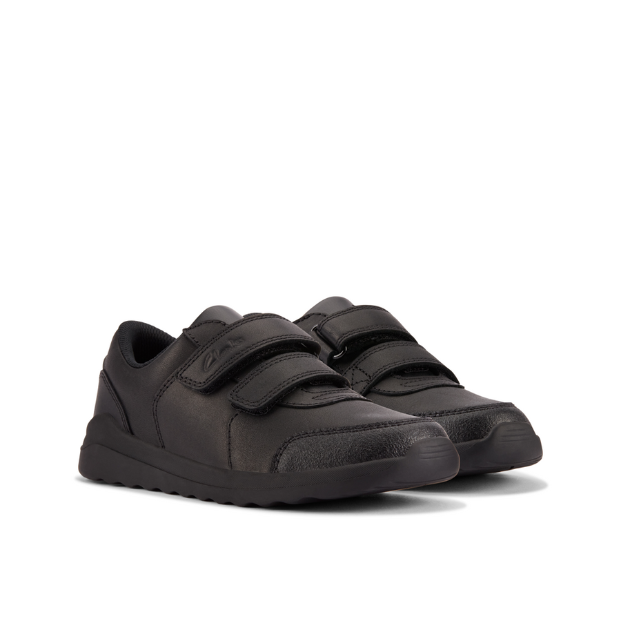 Clarks - Daze Step 2 K - Black Leather  - School Shoes