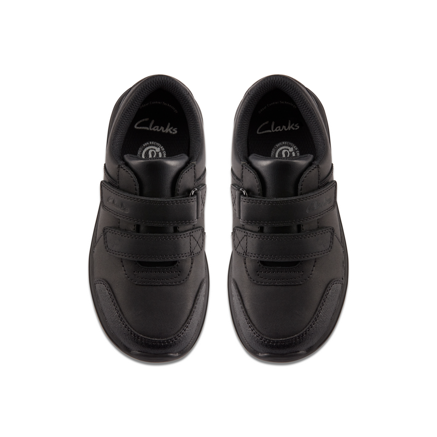 Clarks - Daze Step 2 K - Black Leather  - School Shoes