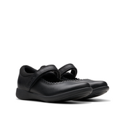 Clarks - Etch Pure Y - Black Leather  - School Shoes