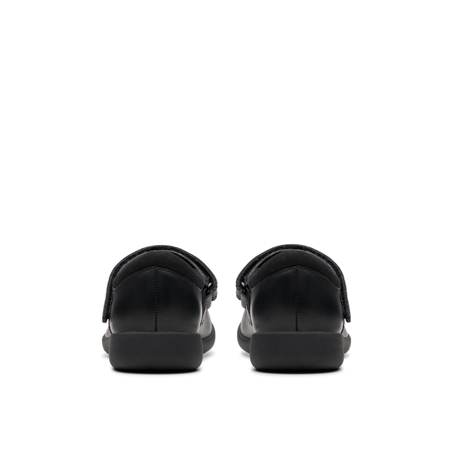 Clarks - Etch Pure Y - Black Leather  - School Shoes