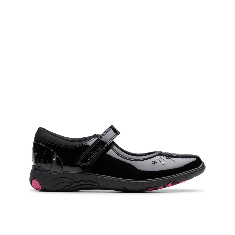 Clarks - Relda Wish K - Black Patent  - School Shoes