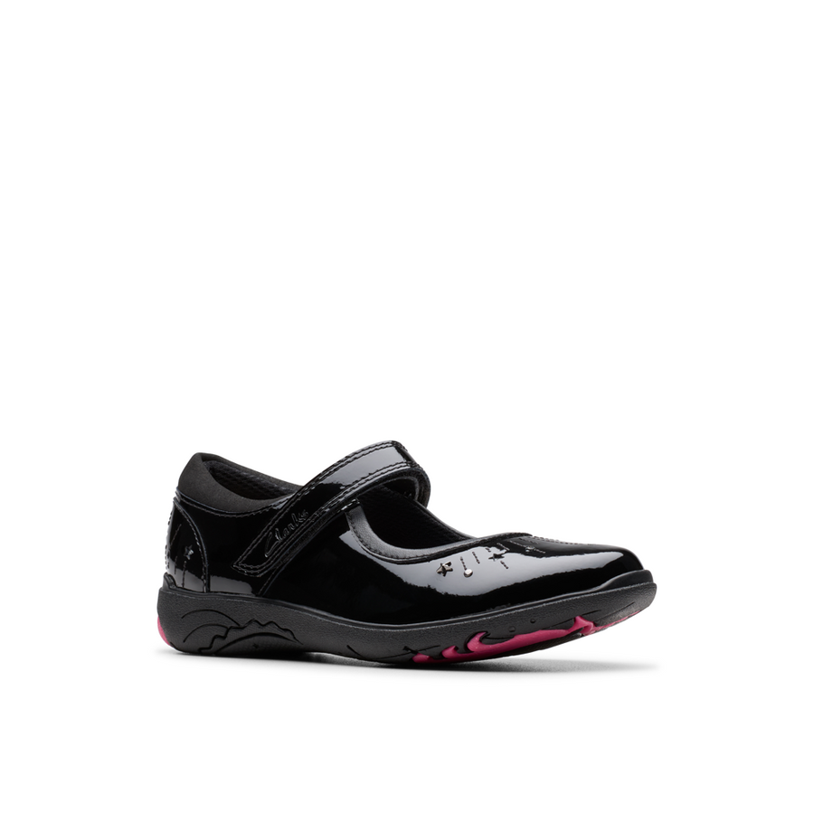 Clarks - Relda Wish K - Black Patent  - School Shoes