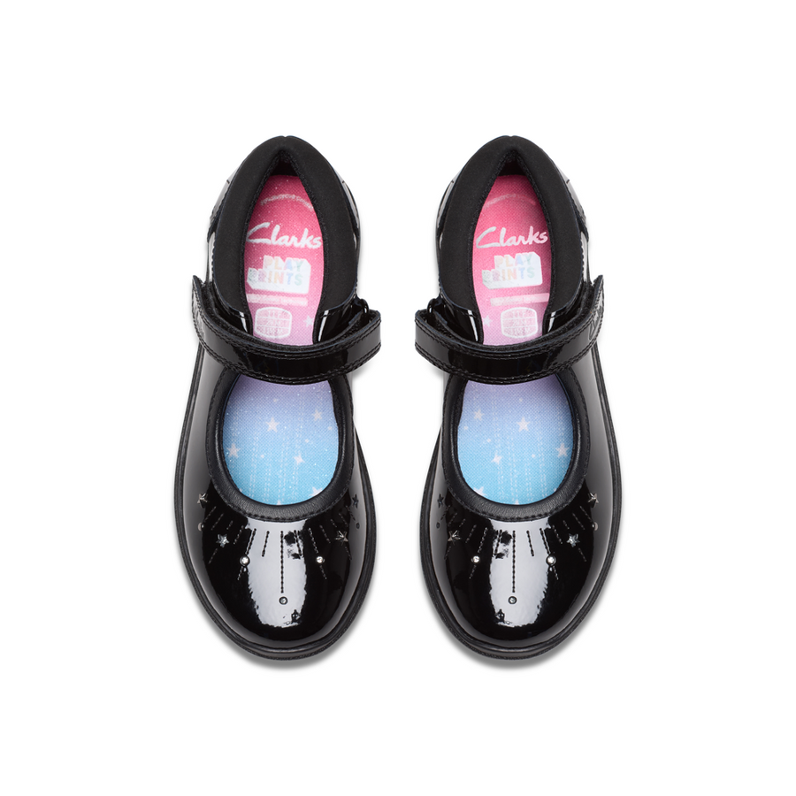 Clarks - Relda Wish K - Black Patent  - School Shoes