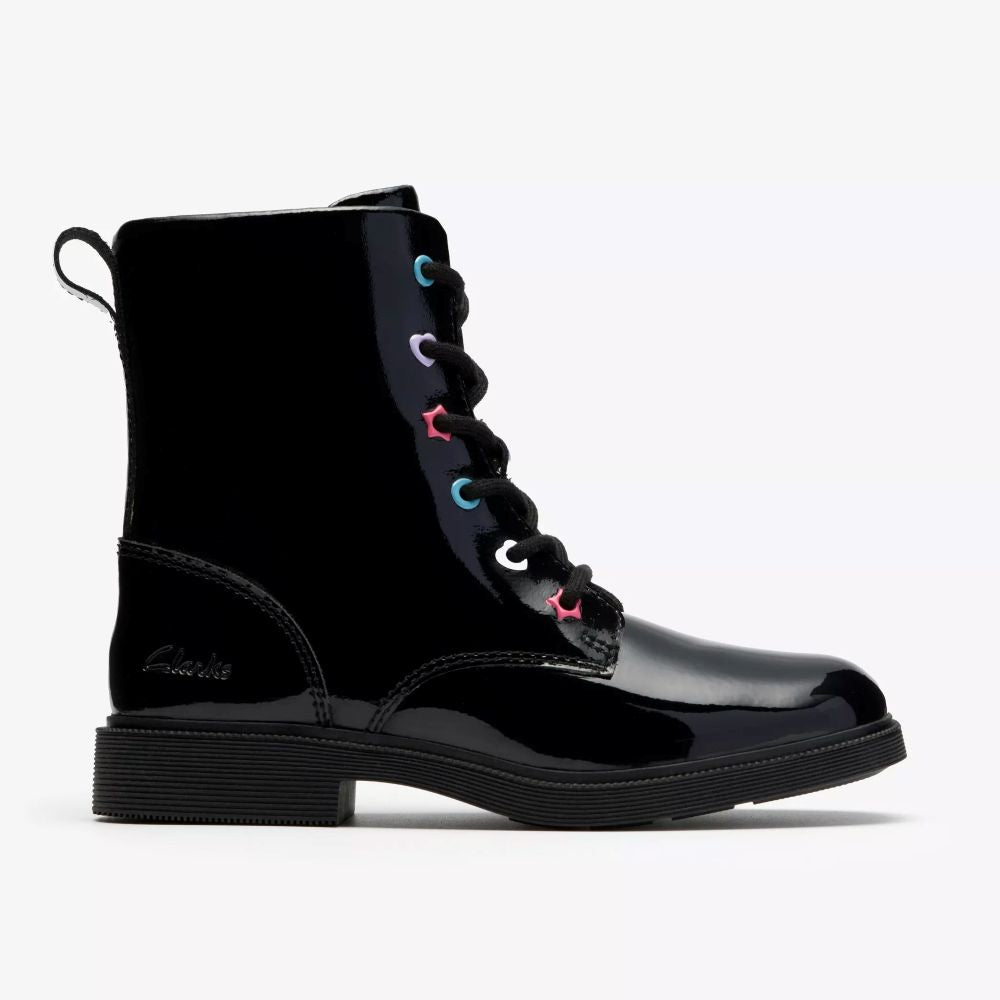 Clarks - OaklynCharm K. - Black Pat - Boots
