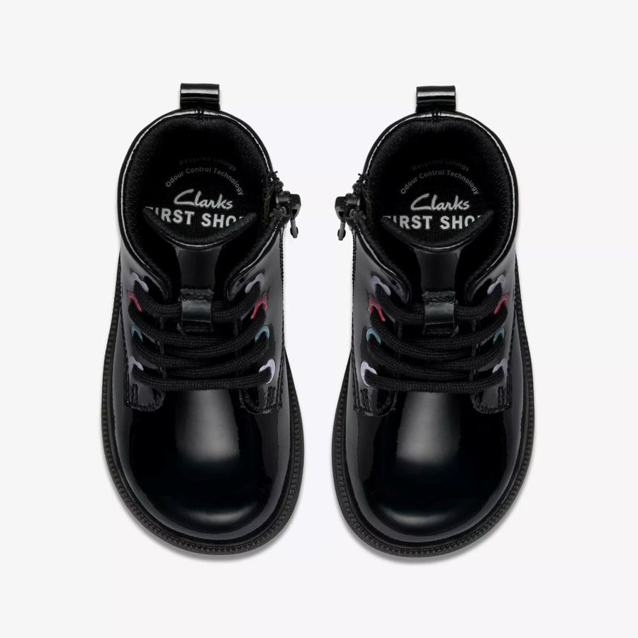 Clarks - OaklynCharm T. - Black Pat - Boots