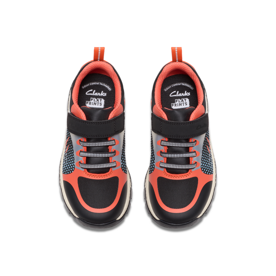 Clarks - Steggy2 Fly K - Black/Orange - Trainers