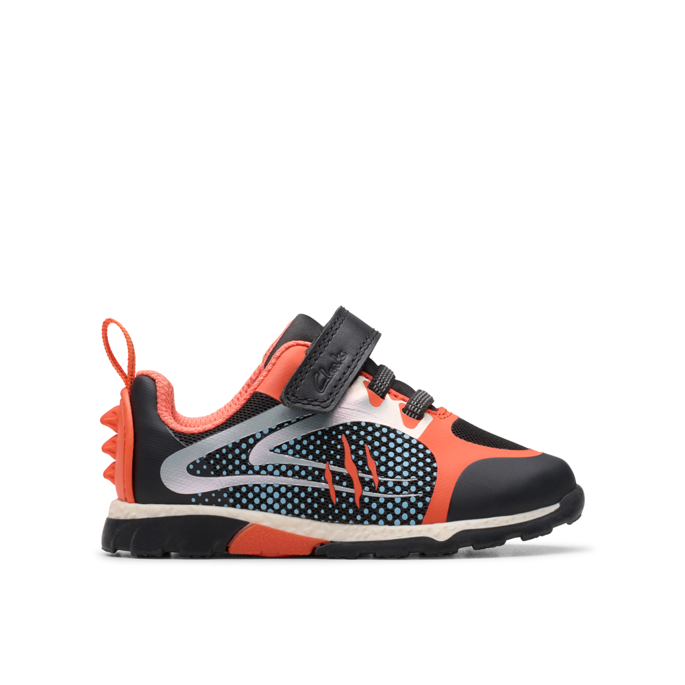 Clarks - Steggy2 Fly T - Black/Orange - Trainers