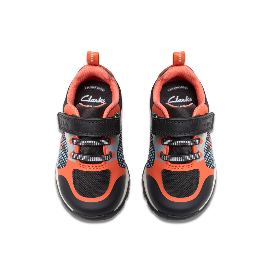 Clarks - Steggy2 Fly T - Black/Orange - Trainers