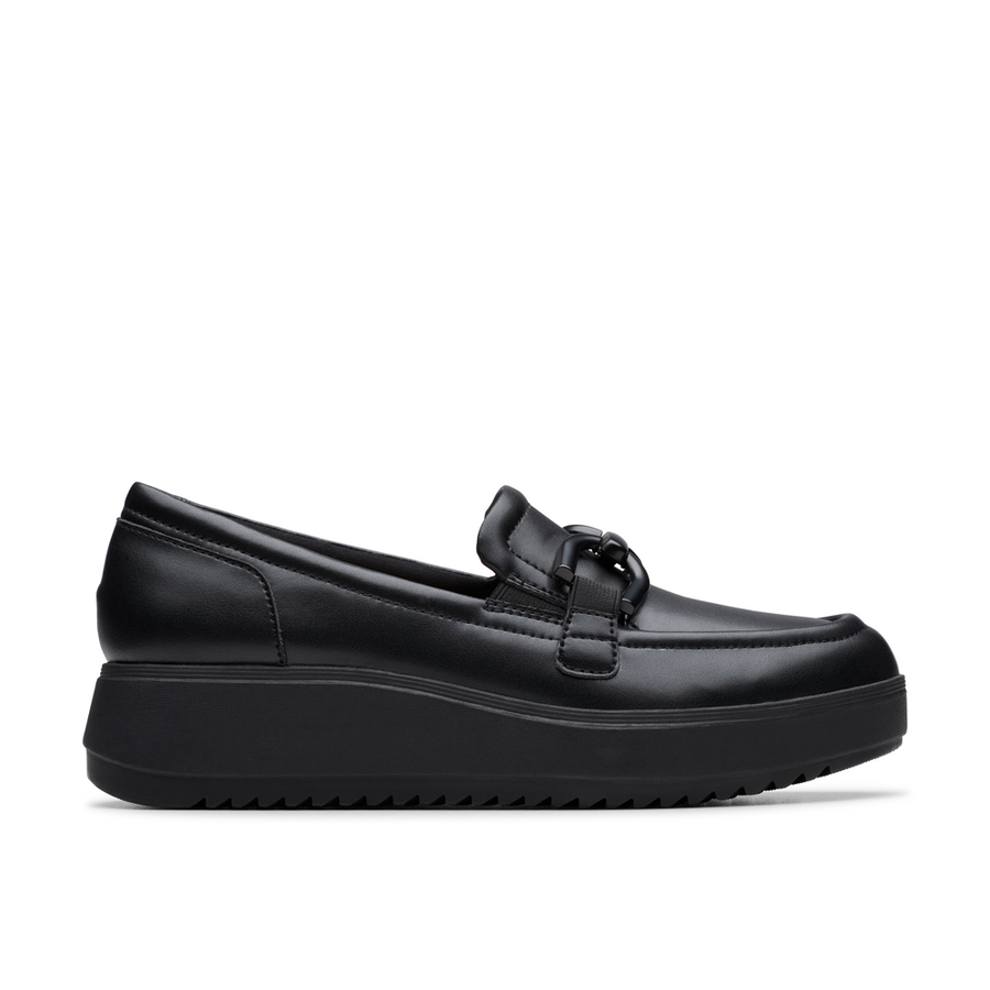 Clarks - Zylah Top - Black Leather - Shoes
