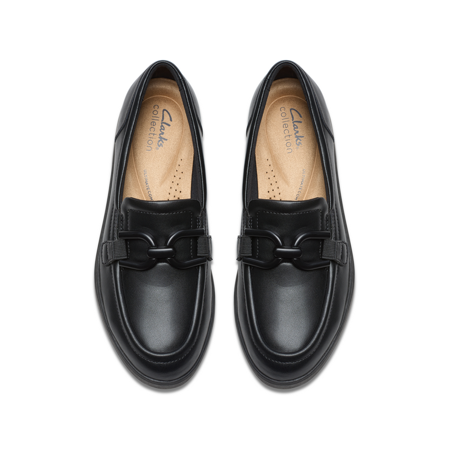Clarks - Zylah Top - Black Leather - Shoes