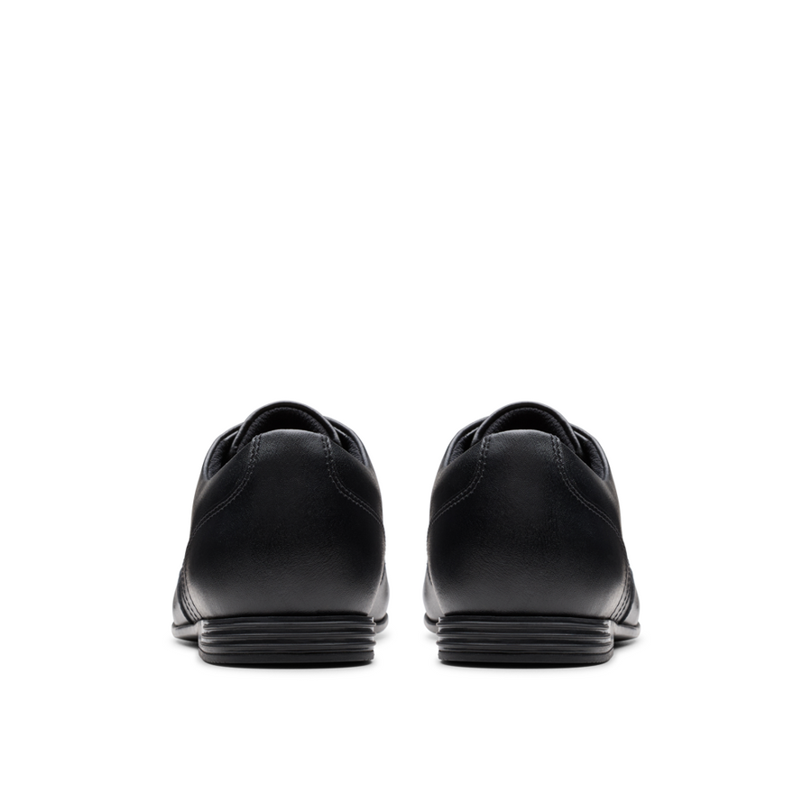 Clarks - Finja Wing Y - Black Leather  - School Shoes