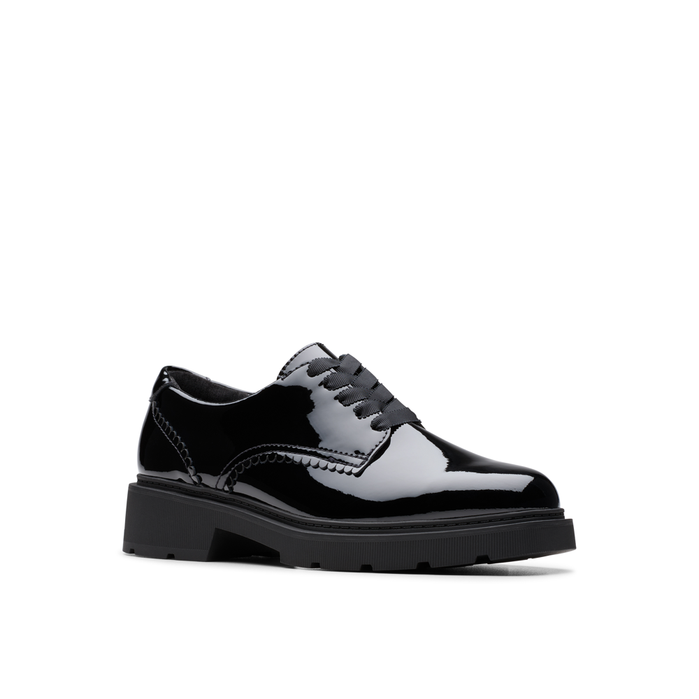 Clarks - Eris Pure Y - Black Patent  - School Shoes
