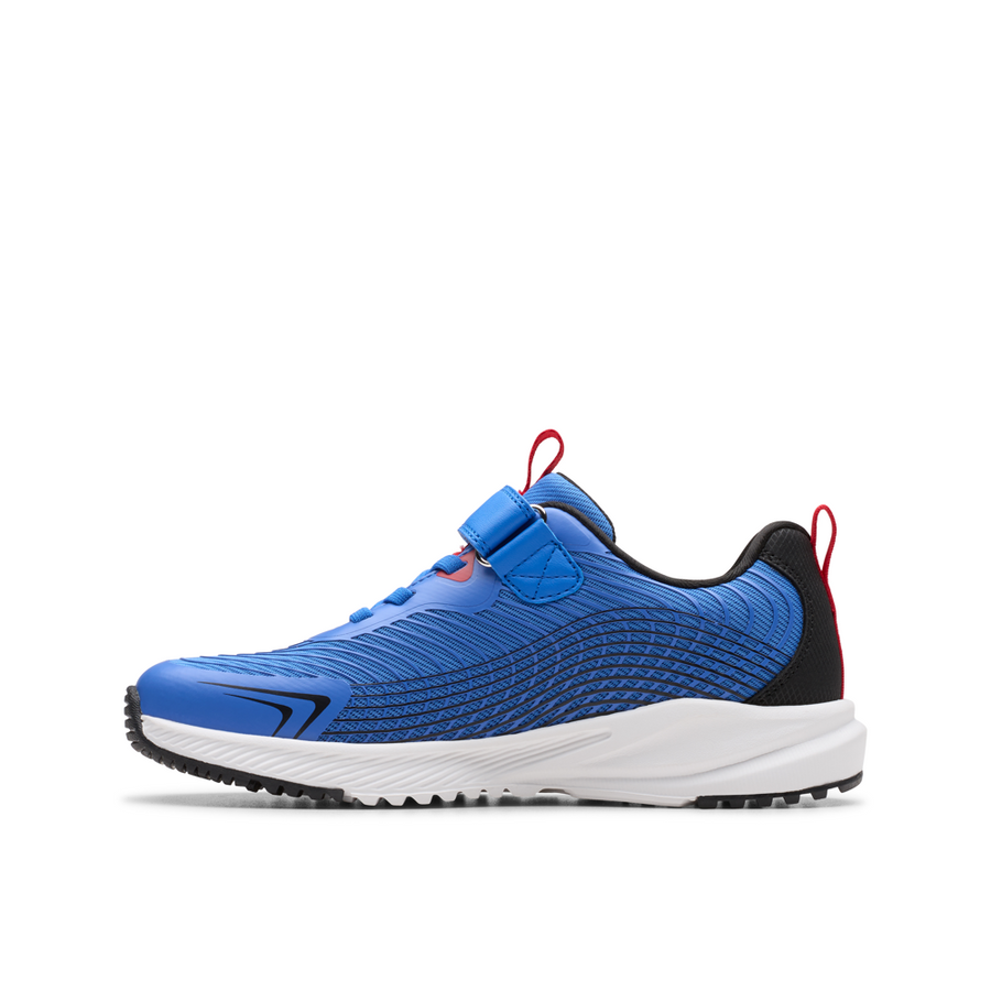 Clarks - Deyes Dash K - Blue Synthetic  - Trainers