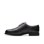 Clarks - Tapa Pure Y - Black Leather  - School Shoes