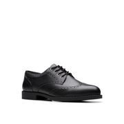 Clarks - Tapa Pure Y - Black Leather  - School Shoes