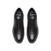 Clarks - Tapa Pure Y - Black Leather  - School Shoes