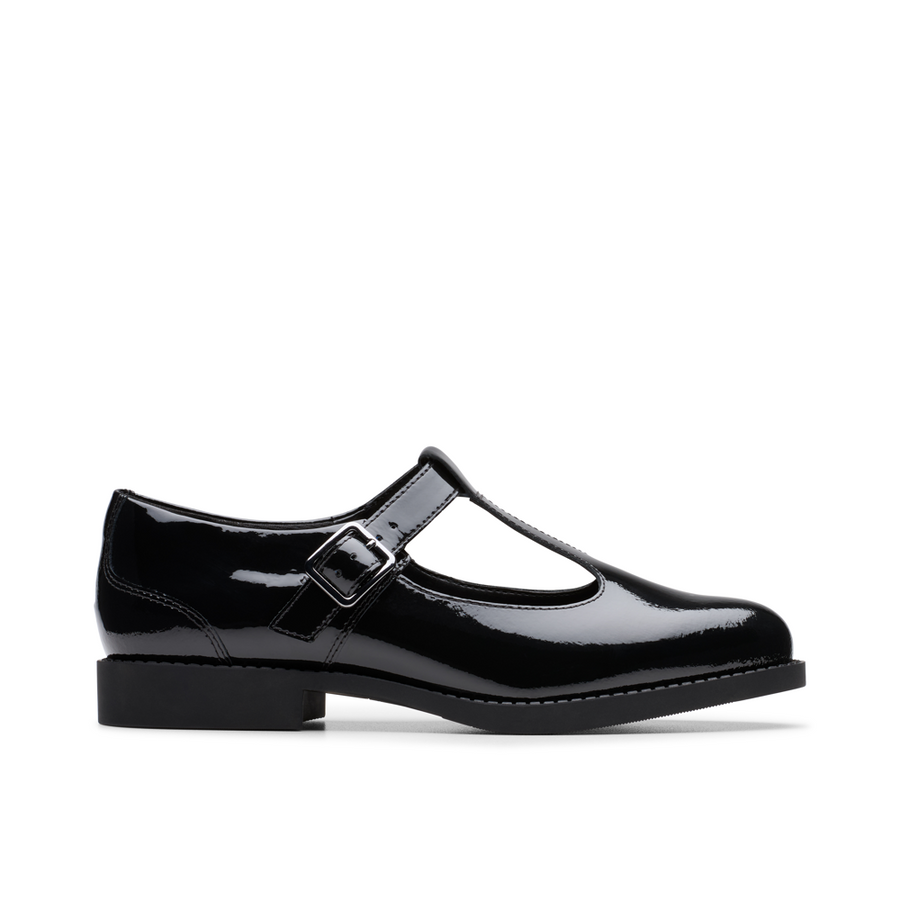Clarks - Tapa Hope Y - Black Patent  - School Shoes