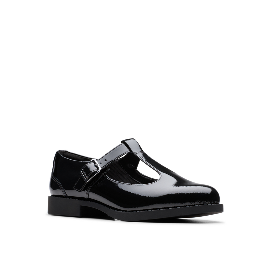 Clarks - Tapa Hope Y - Black Patent  - School Shoes