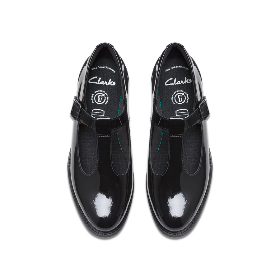 Clarks - Tapa Hope Y - Black Patent  - School Shoes