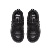 Clarks - Laser Cross K - Black Leather  - School Shoes