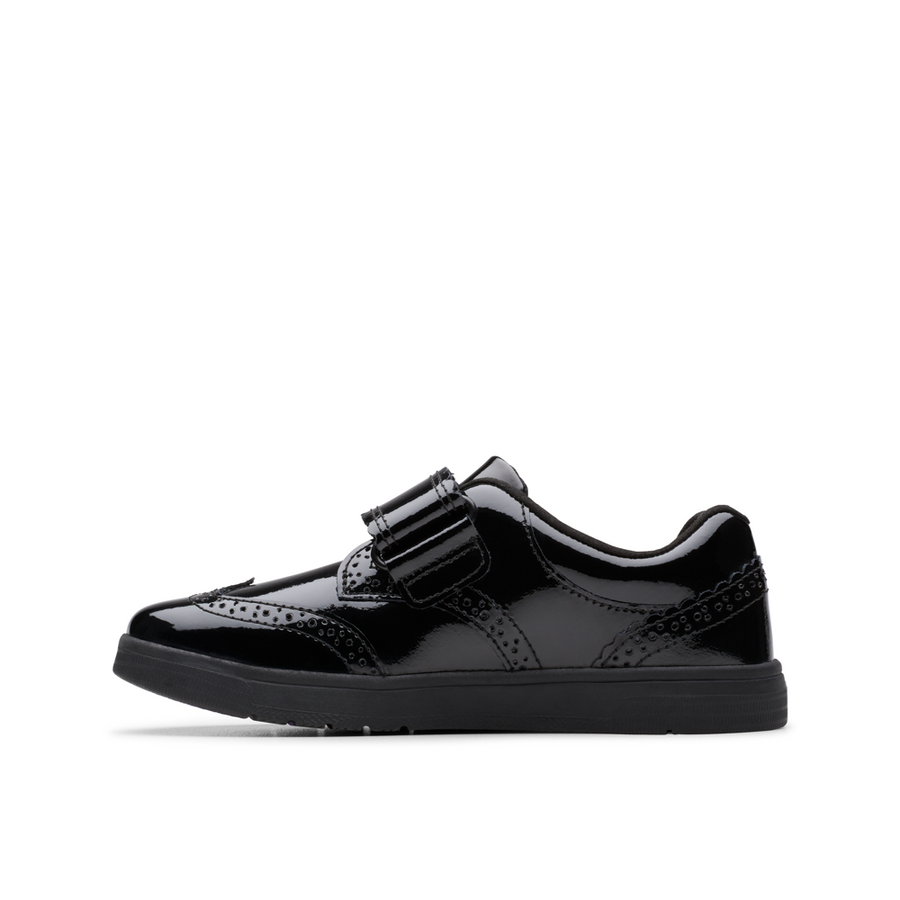 Clarks - Disco Skip K - Black Patent  - School Shoes