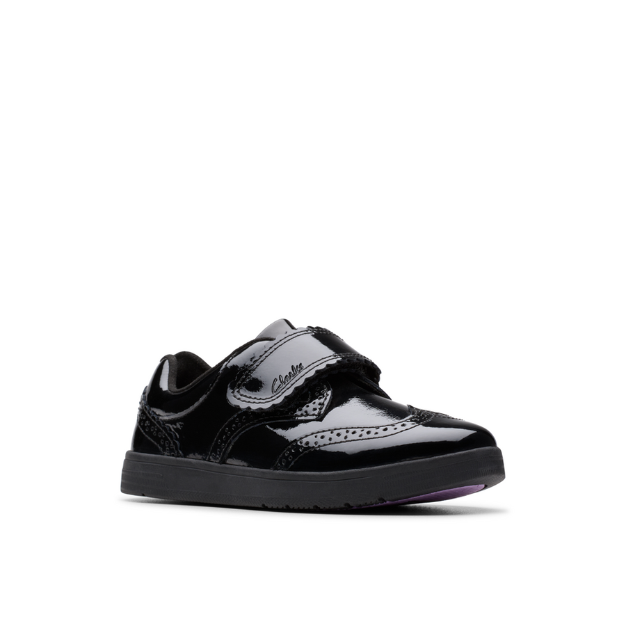 Clarks - Disco Skip K - Black Patent  - School Shoes