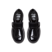 Clarks - Disco Skip K - Black Patent  - School Shoes