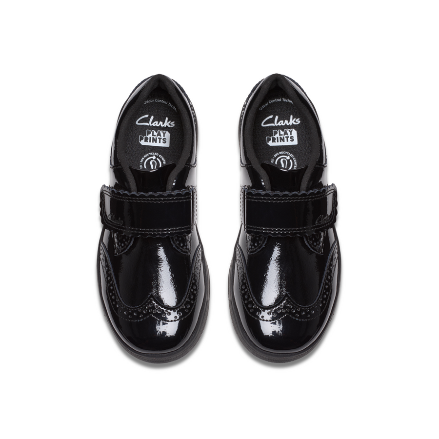 Clarks - Disco Skip K - Black Patent  - School Shoes