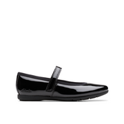Clarks - Dance Wish K - Black Patent  - School Shoes