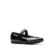 Clarks - Dance Wish K - Black Patent  - School Shoes