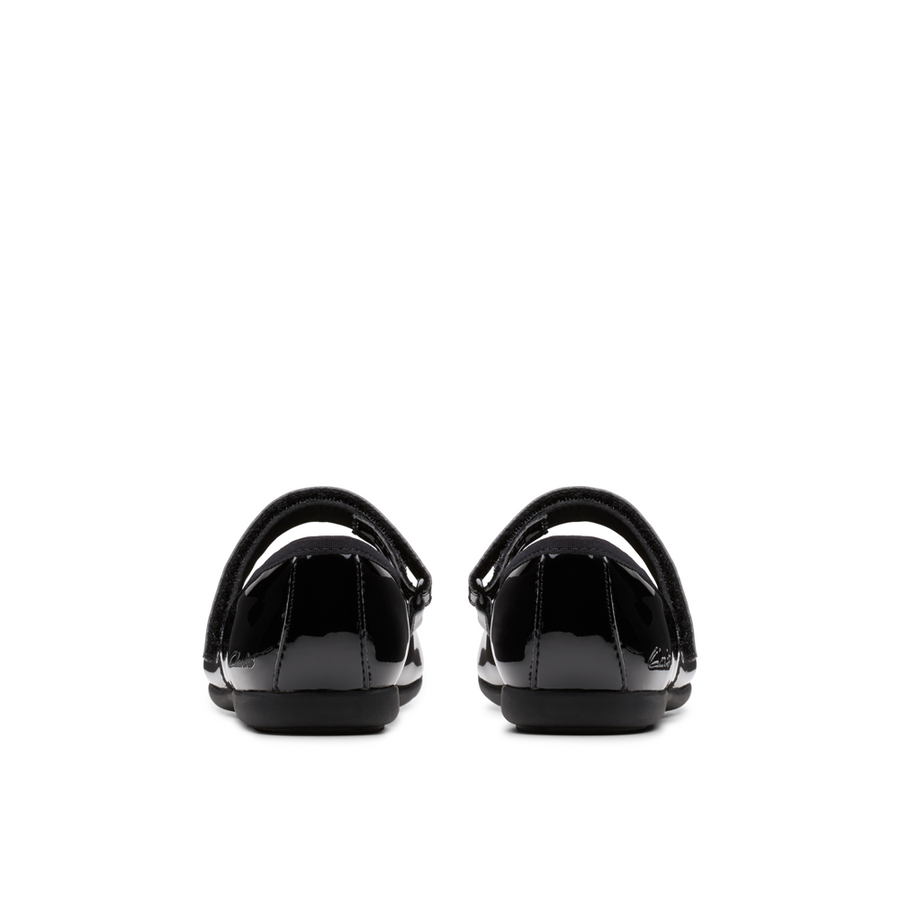 Clarks - Dance Wish K - Black Patent  - School Shoes