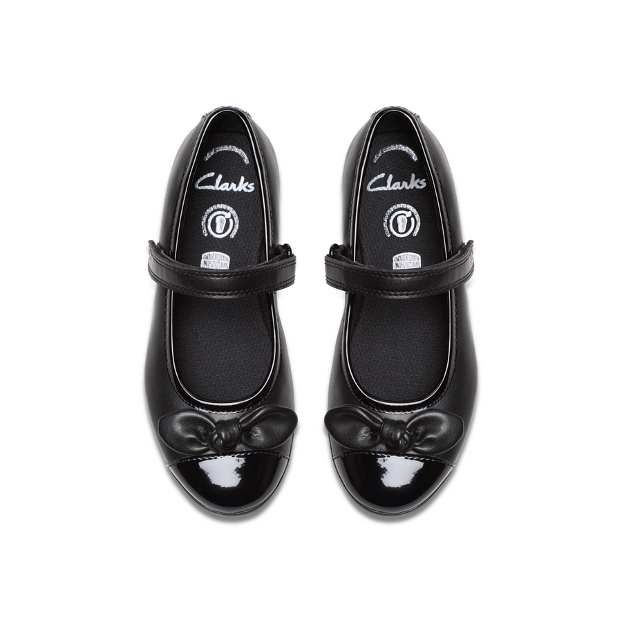 Clarks - Dance Beam K - Black - School Shoes