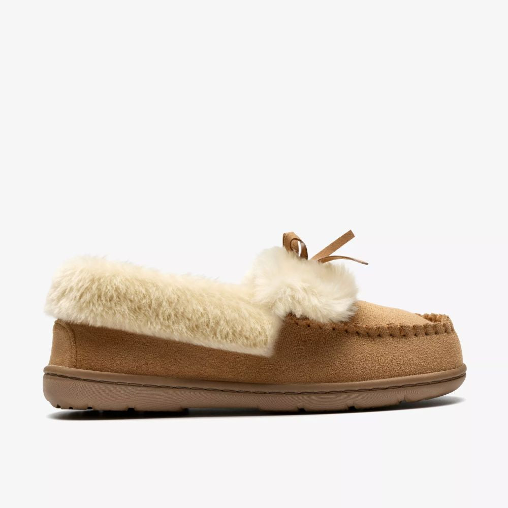 Clarks - Leno Cosy - Tan - Slippers