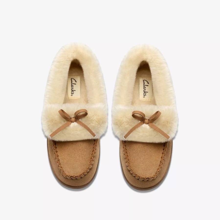 Clarks - Leno Cosy - Tan - Slippers