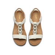 Clarks - Kitly Gem - White Leather - Sandals