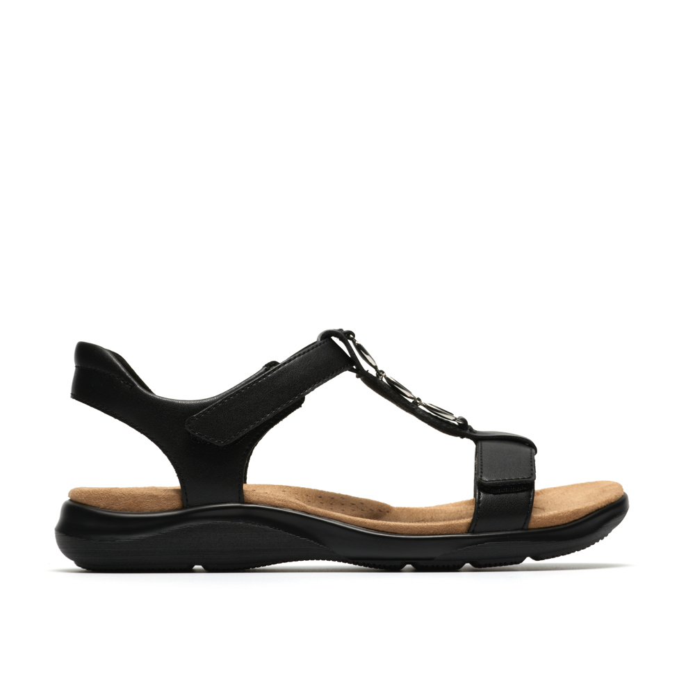 Clarks - Kitly Gem - Black Leather - Sandals