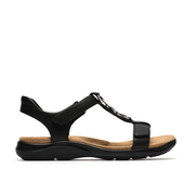 Clarks - Kitly Gem - Black Leather - Sandals