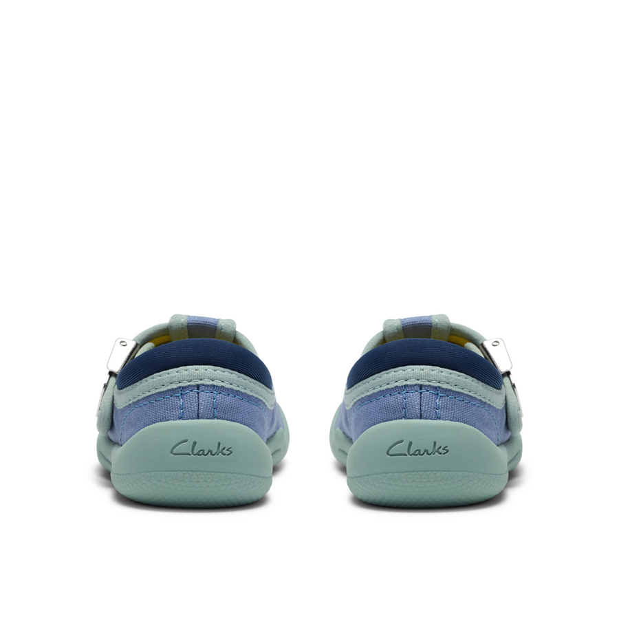 Clarks - Briley Way T - Blue Combi - Canvas Shoes