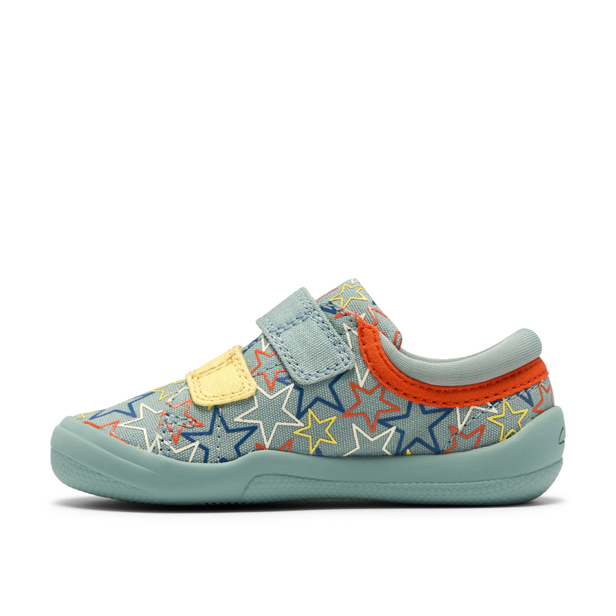 Clarks - Briley Fly T - Green Combi - Canvas Shoes