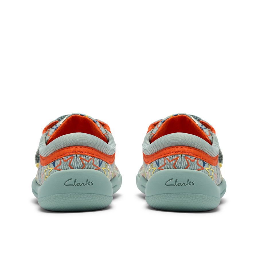 Clarks - Briley Fly T - Green Combi - Canvas Shoes