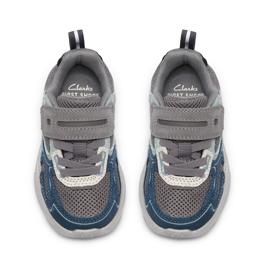 Clarks - CraftonVibe T - Grey/Green Combi - Trainers