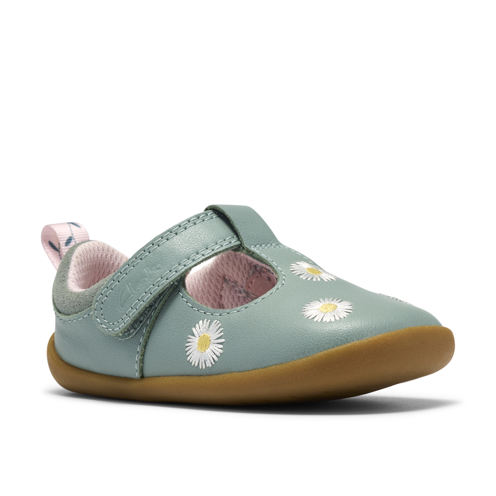 Clarks - RoamerFlora T. - Green Combi Lea - Shoes