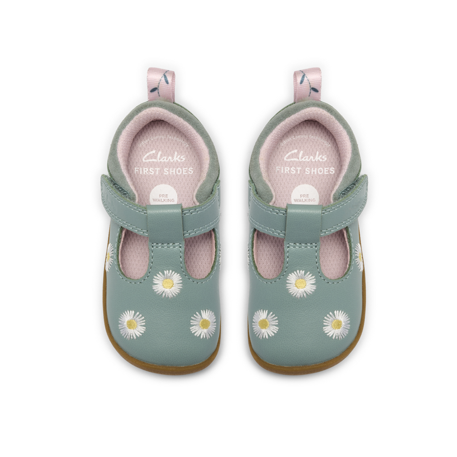 Clarks - RoamerFlora T. - Green Combi Lea - Shoes